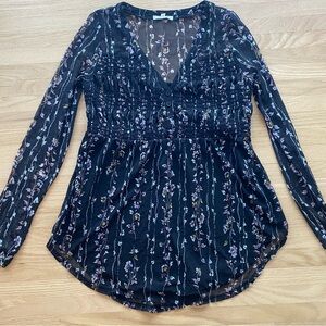 Maurice’s Y2K inspired boho witchy whimsygoth forest fairy grunge babydoll top S